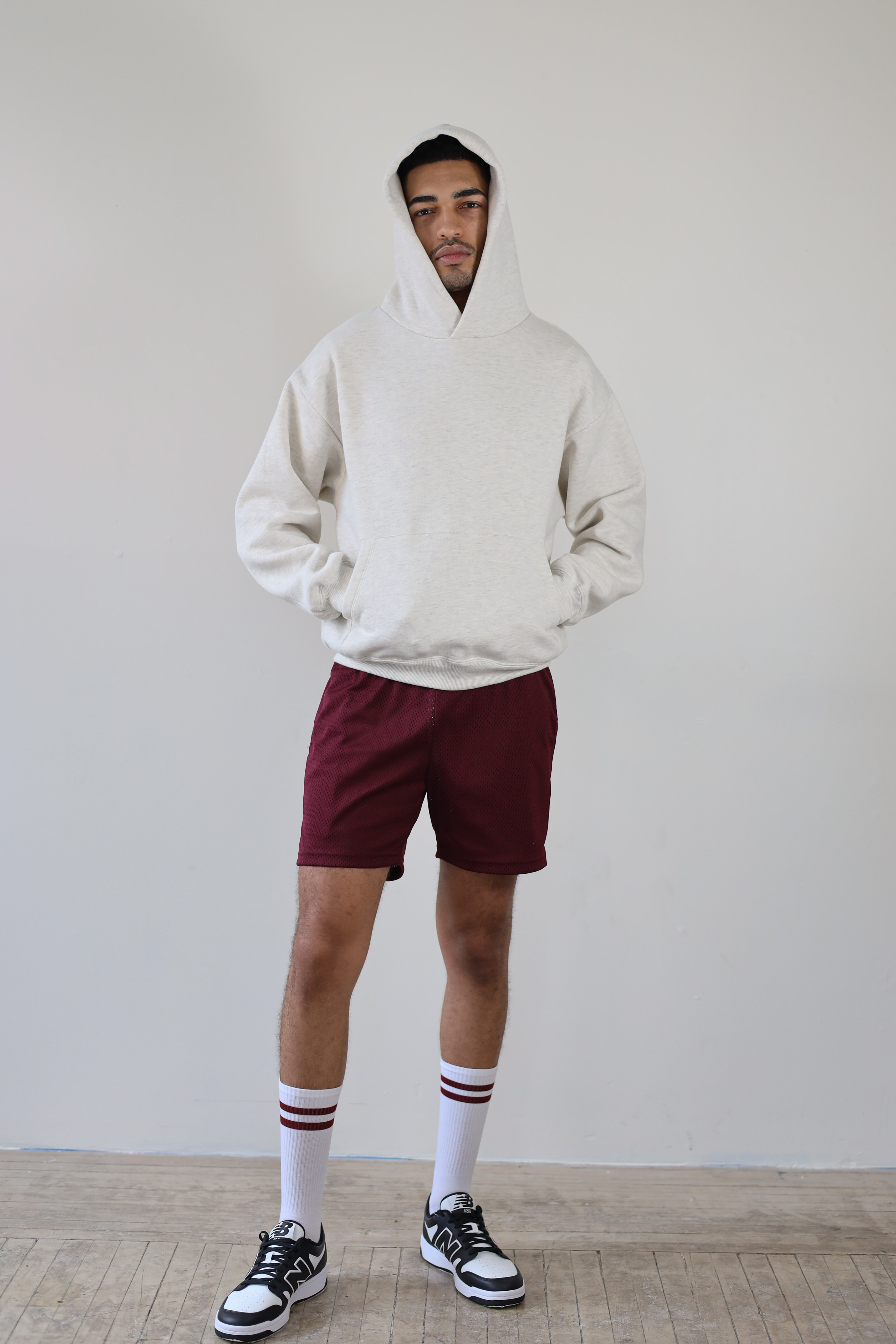 Unisex Hoodie- Heather Ecru