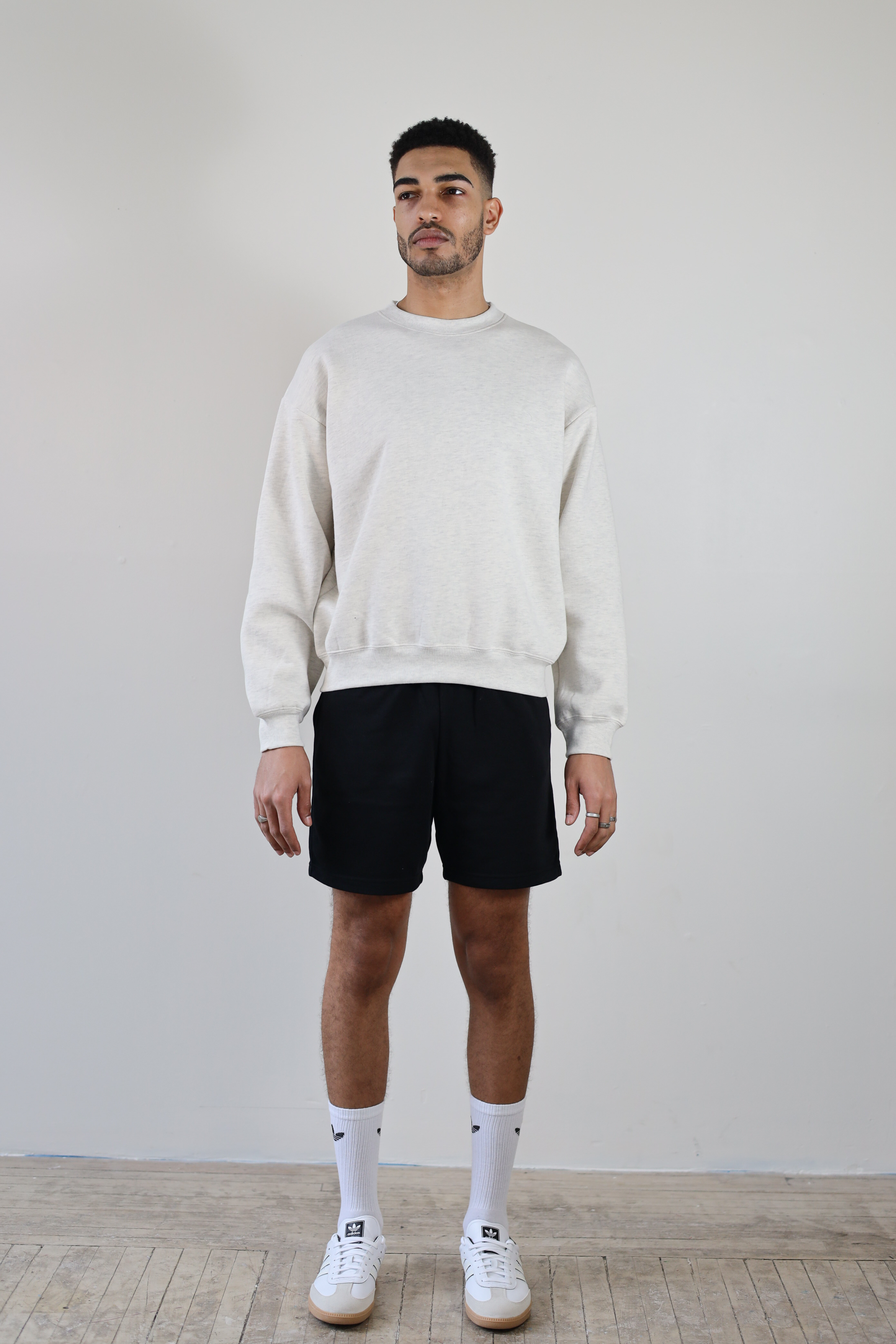 Crewneck- Heather Ecru