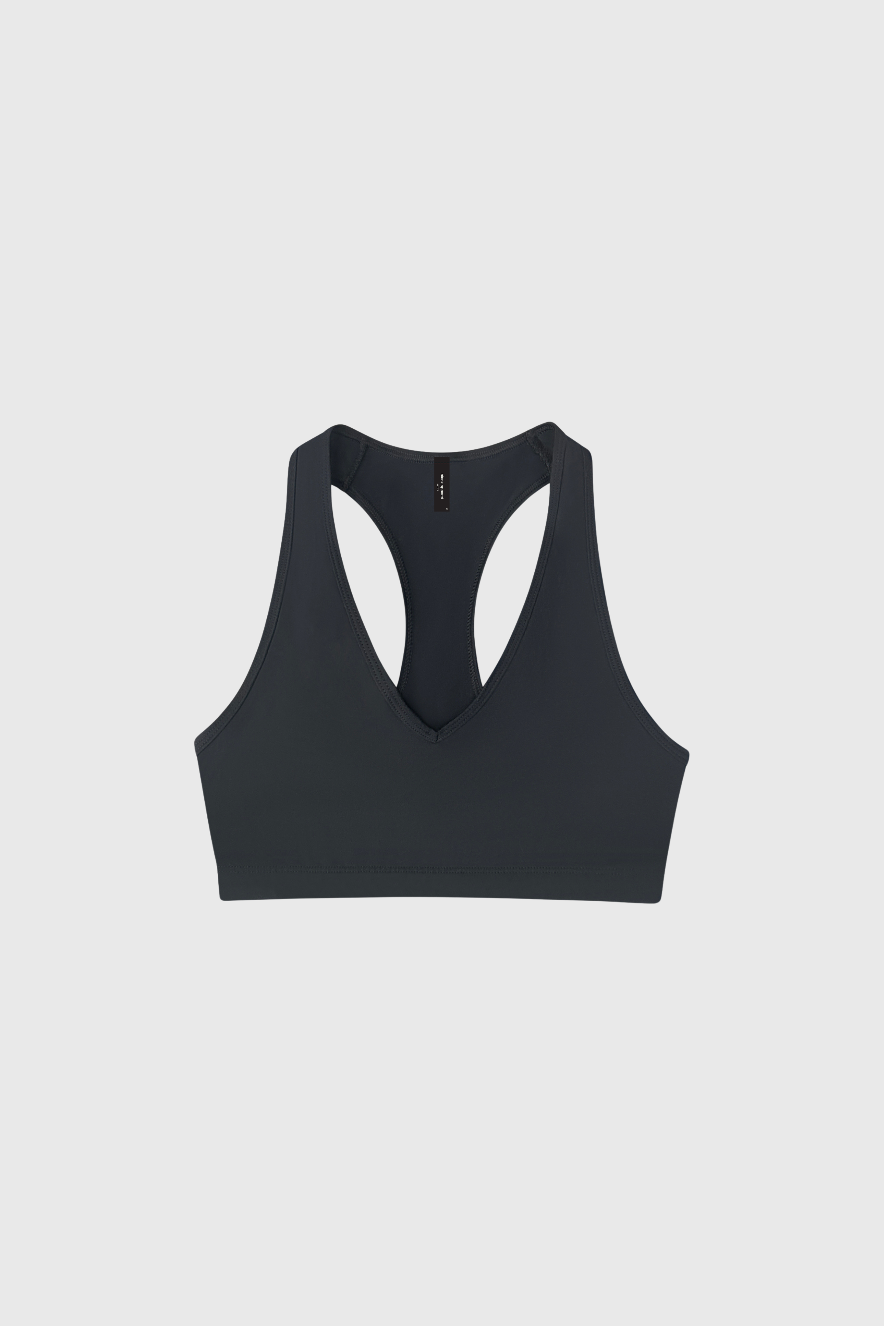 V Neck Sports Bra - Black