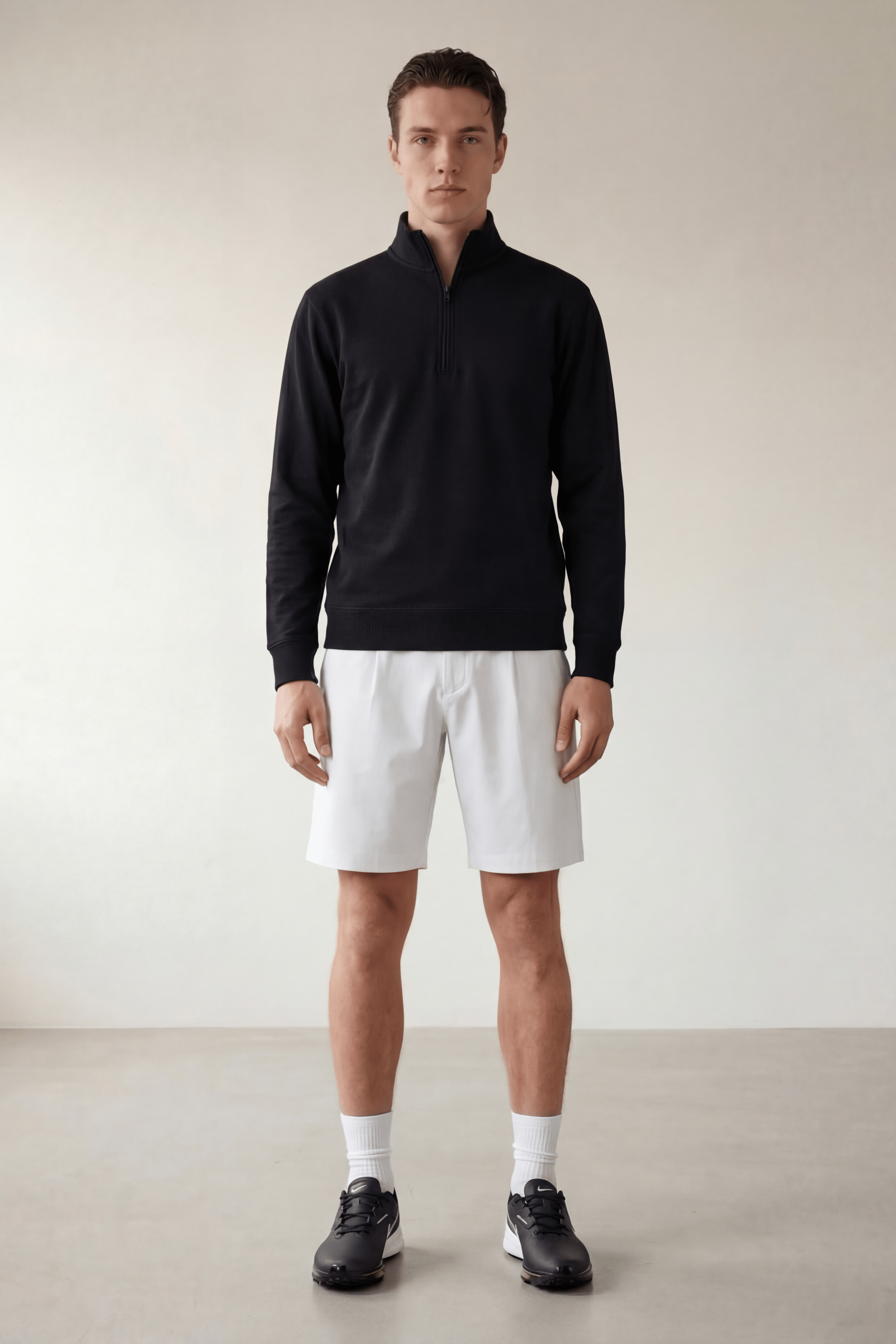 Wholesale Men's 1/4 Zip Crewneck - Blanx Apparel-Tops