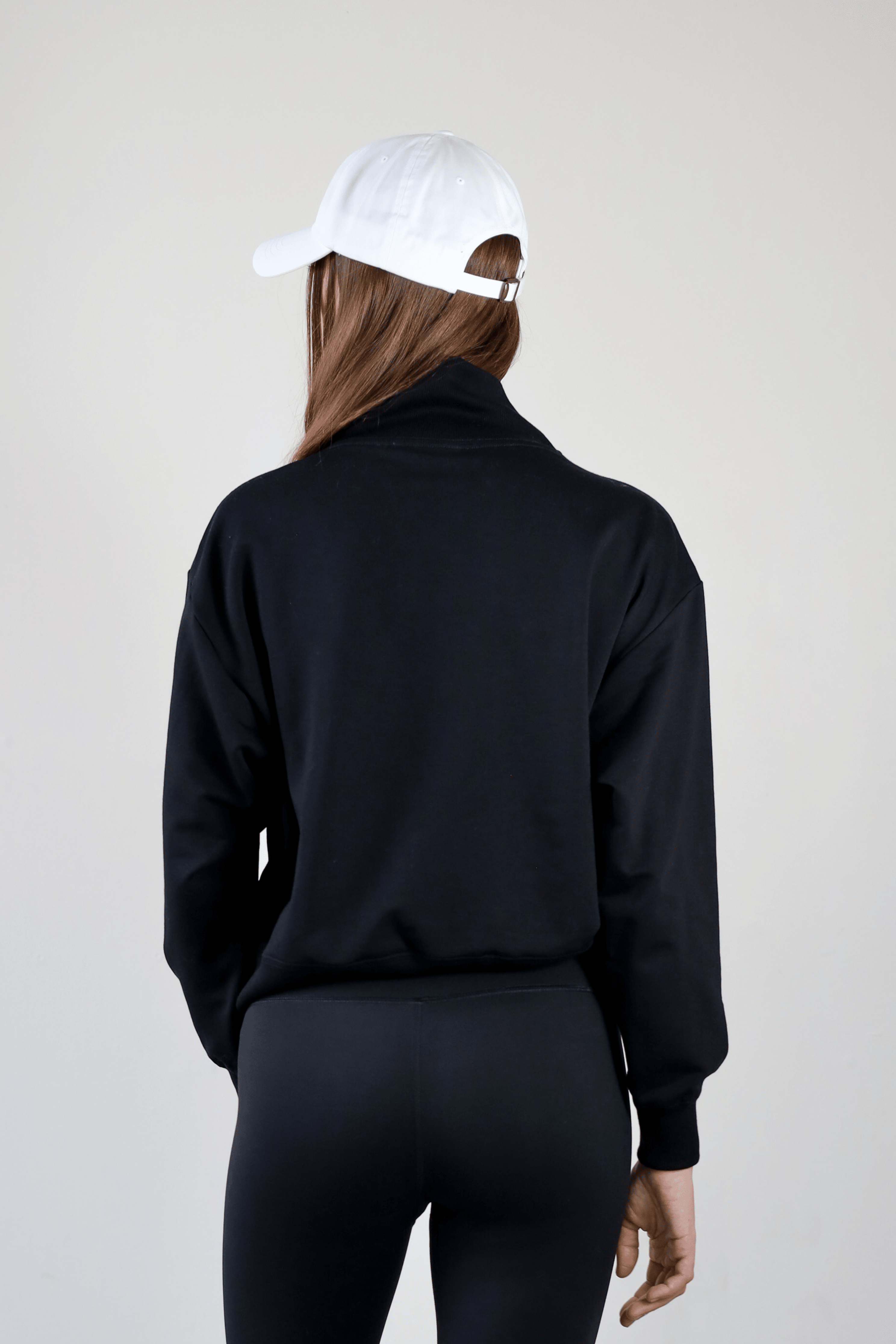 Wholesale Women's Crop 1/4 Zip Pullover - Blanx Apparel-Tops