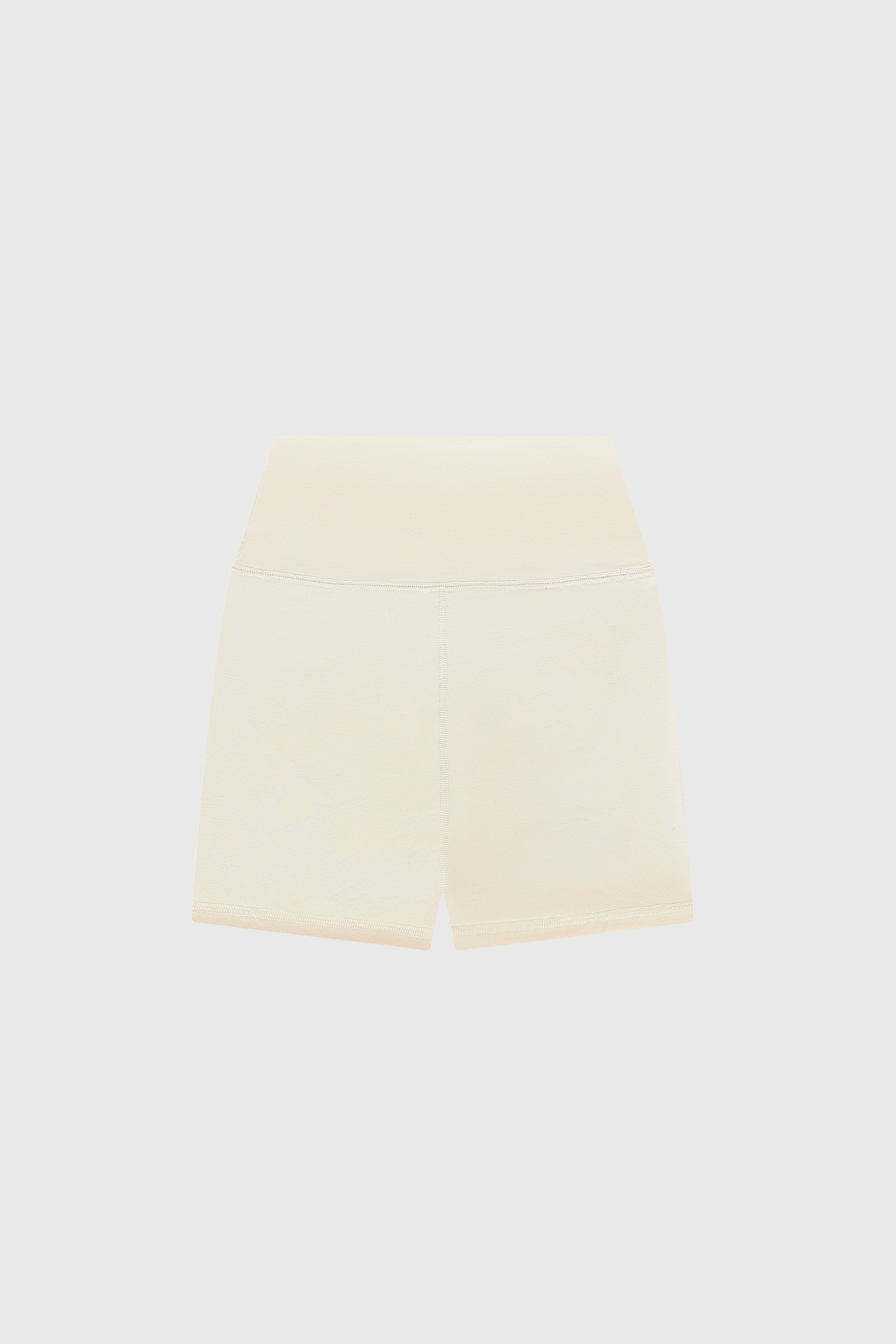 High-Waisted Bike Shorts- Ecru