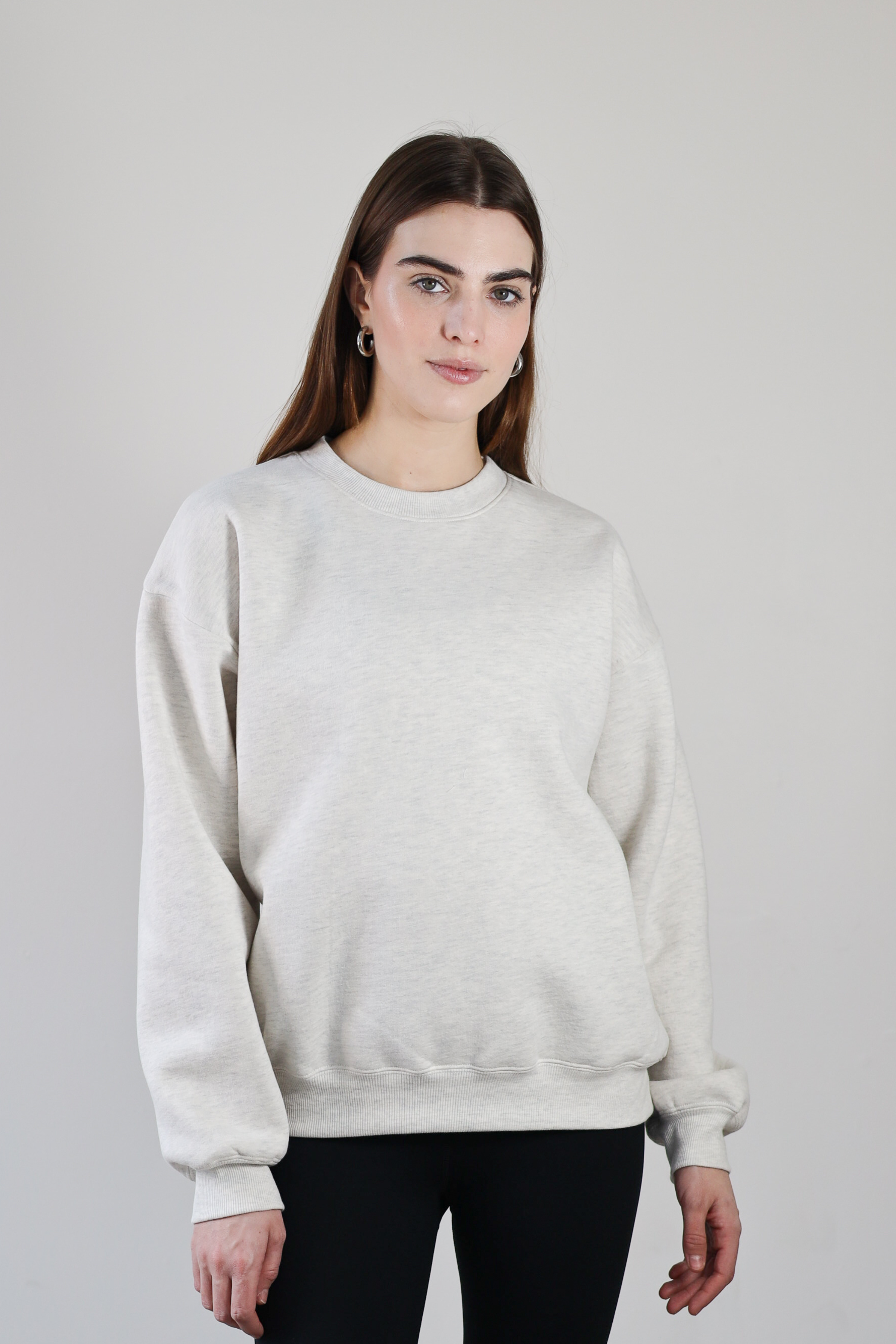 Crewneck- Heather Ecru